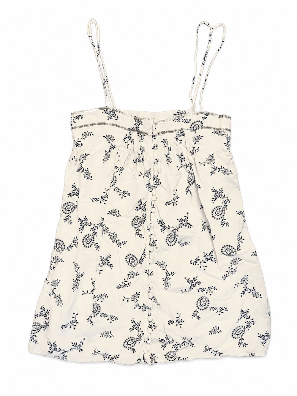 Y2K Vintage Abercrombie & Fitch White Floral Babydoll Swing Dress XXSP